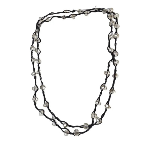 Faux Crystal Rope Long Necklace - Picture 1 of 2
